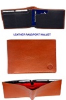 Leather passport wallet
